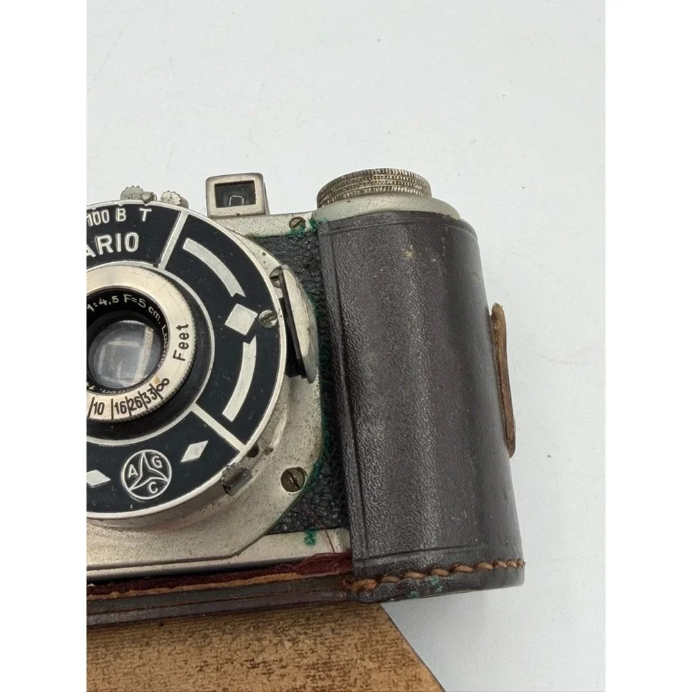 Wirgin Edinex 35mm Viewfinder Camera Ludwig Victar 4.5/5cm Vario Shutter w/ Case